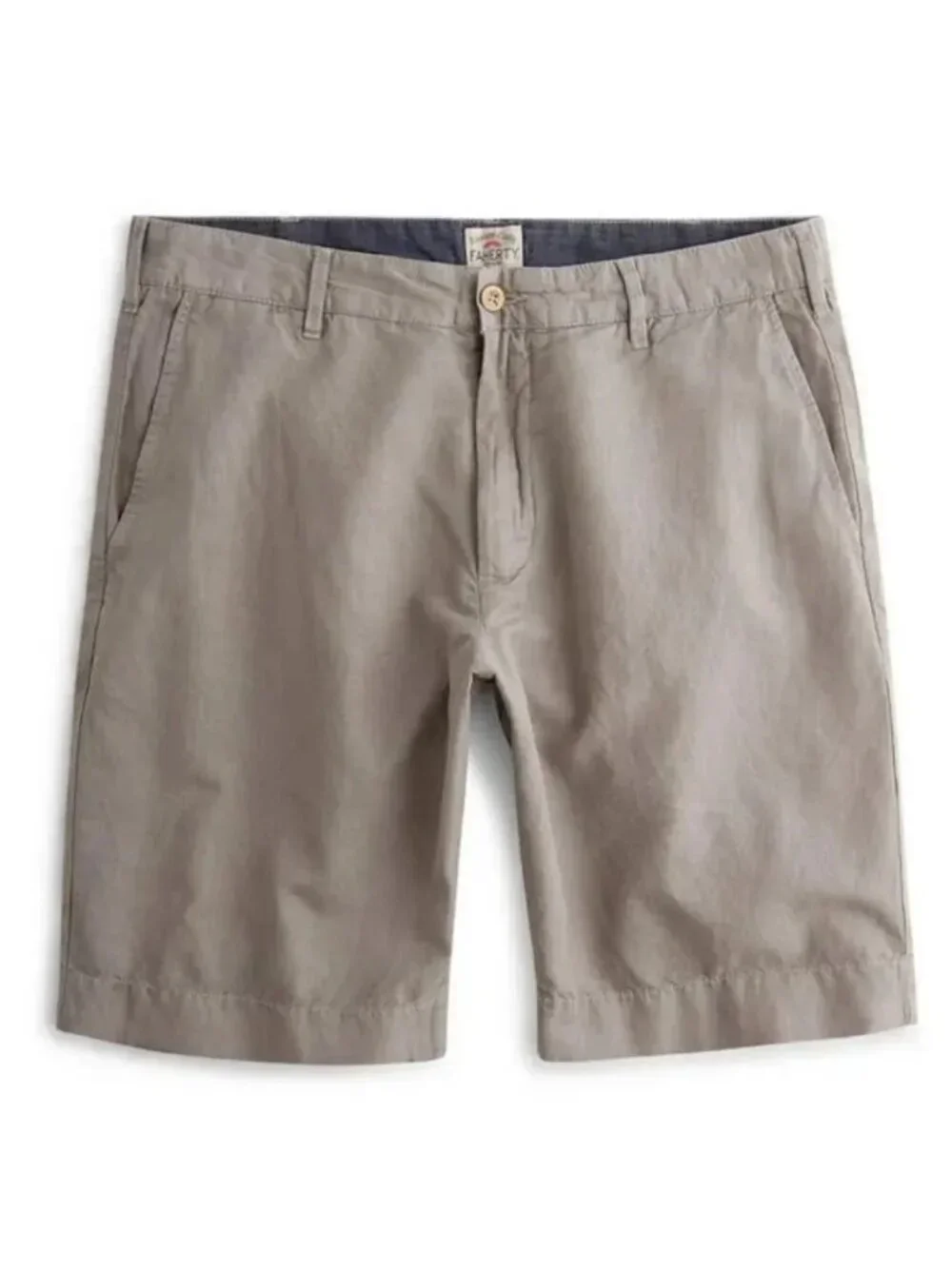 Faherty Men's Malibu Linen Blend Gray Shorts Size 42
